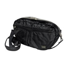 Borsa a tracolla Porter Tanker in nylon nero funzionale vintage autentica