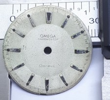 OROLOGIO VINTAGE OMEGA GENEVE CRONOSTOP UOMO QUADRANTE SVIZZERO PATINA...