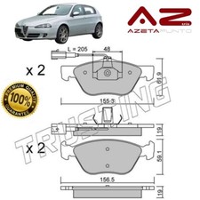 pastiglie freni anteriori alfa romeo 147 156 gta fiat punto 188 lancia lybra sw