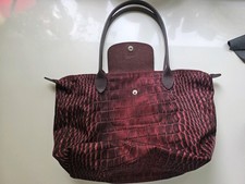 Longchamp Le Pliage Croco Bordeaux - Edizione Limitata - Non Pieghevole