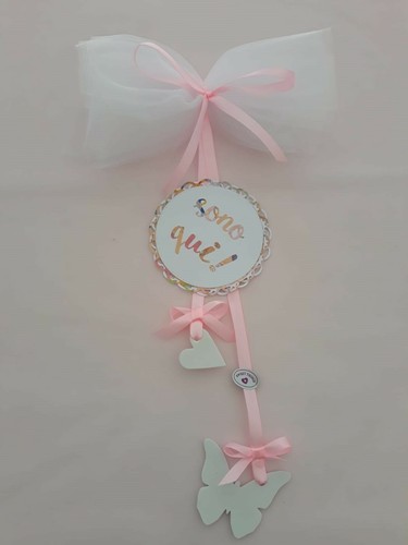 Fiocco nascita bimba fatto - fiocco, a