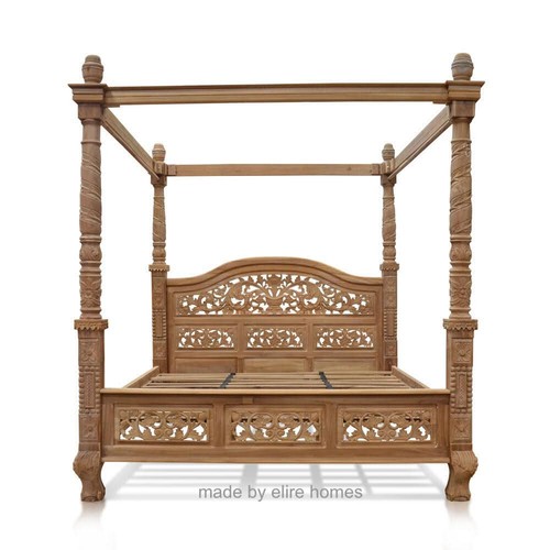 Letto baldacchino floreale - letto, a