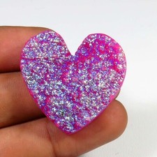 Cuore Rosa Titanio Cabochon