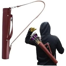 Faretra Tradizionale in Vera Pelle Porta Frecce Spalla/Fianchi Fatto a Mano Tiro