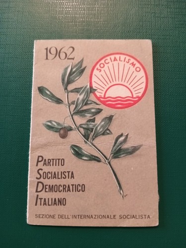 Tessera partito socialista - tessera,
