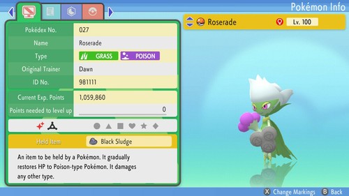 Shiny roserade 6ivs pokemon - shiny,