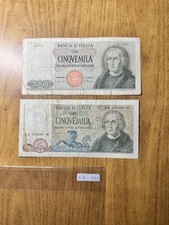 LOTTO 2 BANCONOTE LIRE 5000