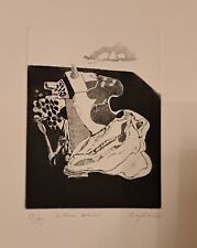 Giancarlo Braghieri Castelsangiovanni 1930 Piacenza 2009 Acquaforte  i due amici