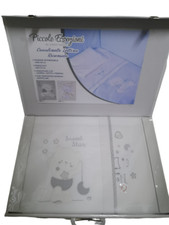 Coordinato Lettino 6 Pezzi Ricamato Completo Lenzuola + Piumone Paraurti