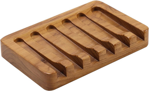 Jabonera madera teca diseno - jabonera,