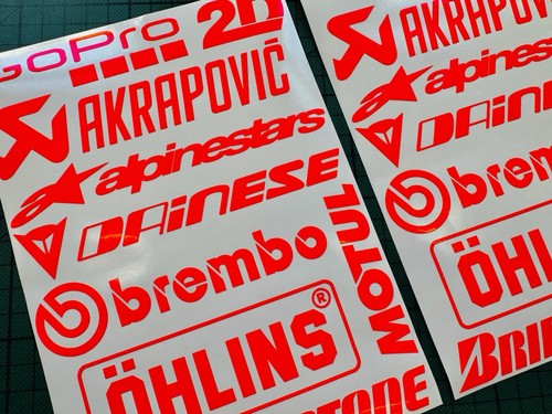 Kit adesivi race sponsor rosso - adesivi,