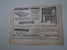 advertising Pubblicità 1931 ROSACOMETTA - MILANO