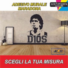 ADESIVI MURALI WALL STICKERS -DIEGO ARMANDO MARADONA - NAPOLI - D10S - ARGENTINA