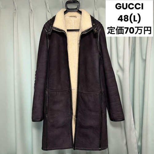 Gucci shearling coat black - shearling,