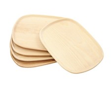 Set 5 piatti rettangolari in faggio 25×17 cm – snack/vassoio