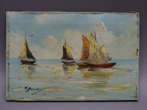 Tableau marine ancienne huile - ancienne,