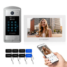 TMEZON HD WIFI Videocitofono Citofono 7" Touch Monitor Password
