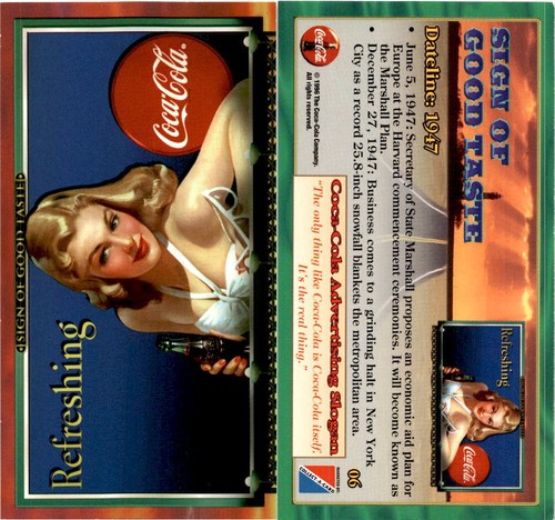 1996 collect card coca cola - 1996, collect-a-card,