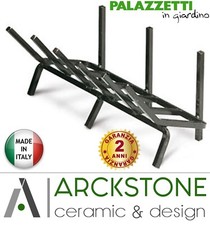 Palazzetti in Giardino Braciere Porta Legna Autoportante Acciaio 54,5x19 H21 cm