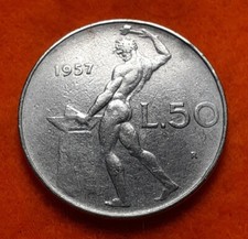 ITALIA 50 LIRE VULCANO 1957