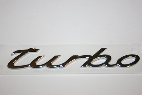 Emblema scritta turbo cromato - emblema,