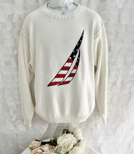 Maglione maglia bianca grande