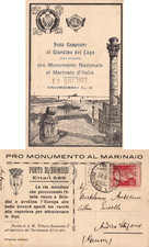 CARTOLINA PRO MONUMENTO AL MARINAIO - PORTO DI BRINDISI - 1927