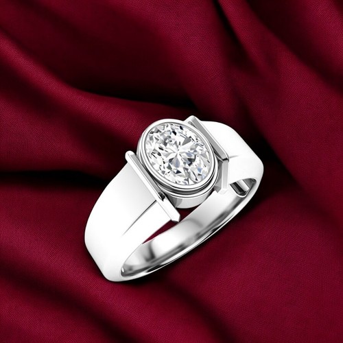 Anello uomo oro bianco - da,