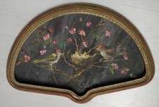 Quadro con cornice ventaglio uccellini - Quadro dipinto olio su tavola cat 564