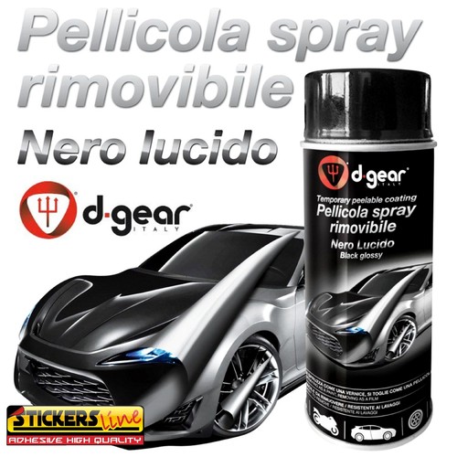 Vernice removibile nero lucido - removibile,