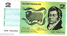Australia AUSTRALIA banconota da 2 dollari ND (1976) P43b.2 ARTHUR UNC NUOVO.