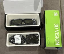 Occhiali wireless NVIDIA 3D Vision Active Shutter con cavo di ricarica nuovi sigillati!