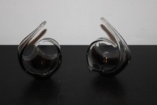 Coppia di vasi/portaoggetti in vetro artistico di Murano Italia 1980