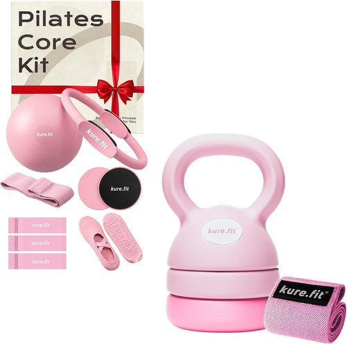 Set kettlebell rosa - rosa, regolabile