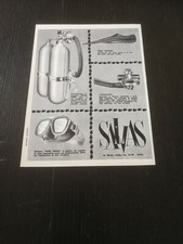 1962 SALVAS ROMA ACCESSORI SUBACQUEA BOMBOLA PINNE MASCHERA AQUASTOP PUBBLICITA