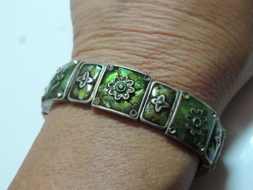 Bracciale stretch con inlay - con, in