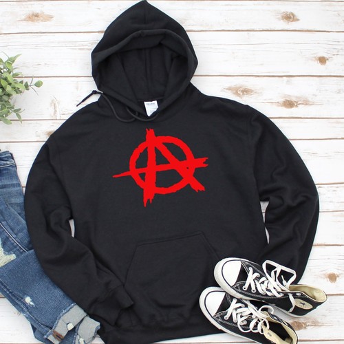 Felpa con cappuccio anarchy - felpa,