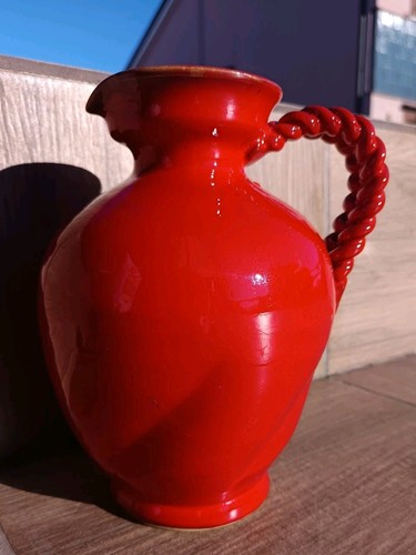 Brocca rossa treccia - treccia, ceramica