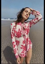 camicia piumino zara rosso