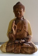 Buddha scultura il legno