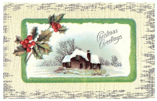 Cartolina vintage natalizia - cartolina,
