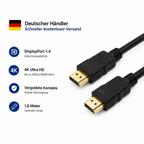 Cavo displayport 8 m - displayport, dp