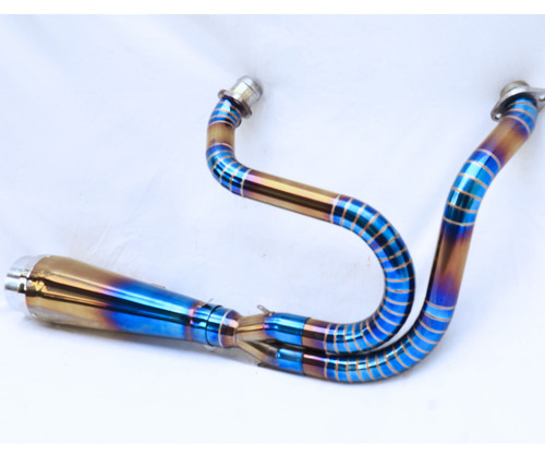 Scarico blu per harley - blu,