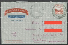 storia postale AEROGRAMMA £