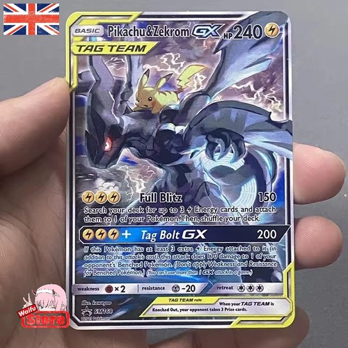 Pokemon card pikachu zekrom - card,