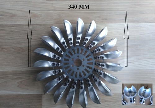 Ruota turbina pelton 340mm - pelton,