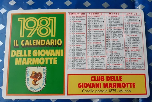 Calendario delle giovani - il,