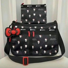Borsa a tracolla LeSportsac Hello Kitty con marsupio tasche zip esclusiva Giappone nuova con etichette