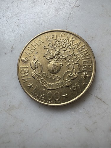 Moneta 200 lire arma - moneta,