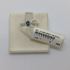 ARMONIE GIOIELLI ANELLO DA DONNA IN ORO BIANCO 18KT ZAFFIRO E DIAMANTI (0613)